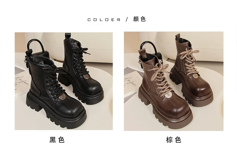 Women Flats Ankle Cool Boots Autumn Designer Platform Shoes 2024 New Brand Fashion Dress Chelsea Boots Walking Zapatillas Female