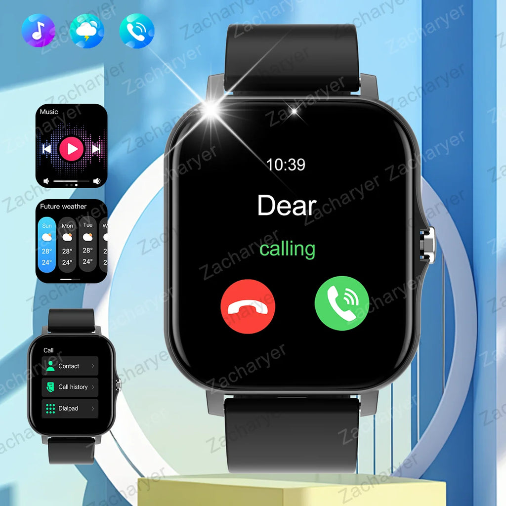 1.83 Size with smart watch, wireless call, compatible with Android and iPhone, fitness tracking unisex sports watch