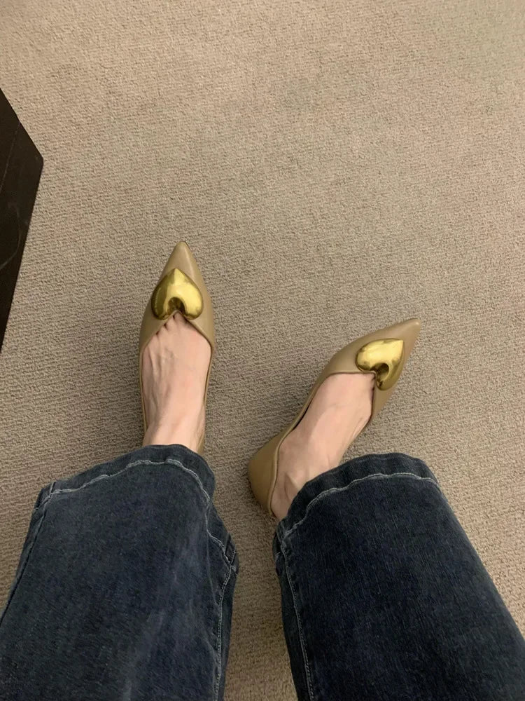 Elegant Black Flat Bottomed Single Shoes For Women New Spring Autumn/Winter French Style Soft Bottomed Comfortable Commuting Sho