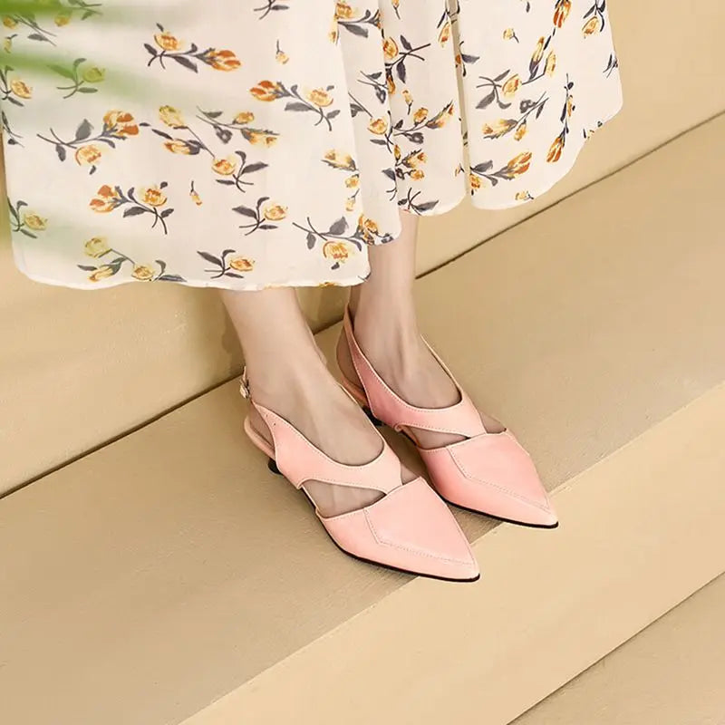 REAVE CAT 2022 Ladies Sandals Pointed Toe Heels Buckle Straps Size 33-45 Black Red Elegant S3691