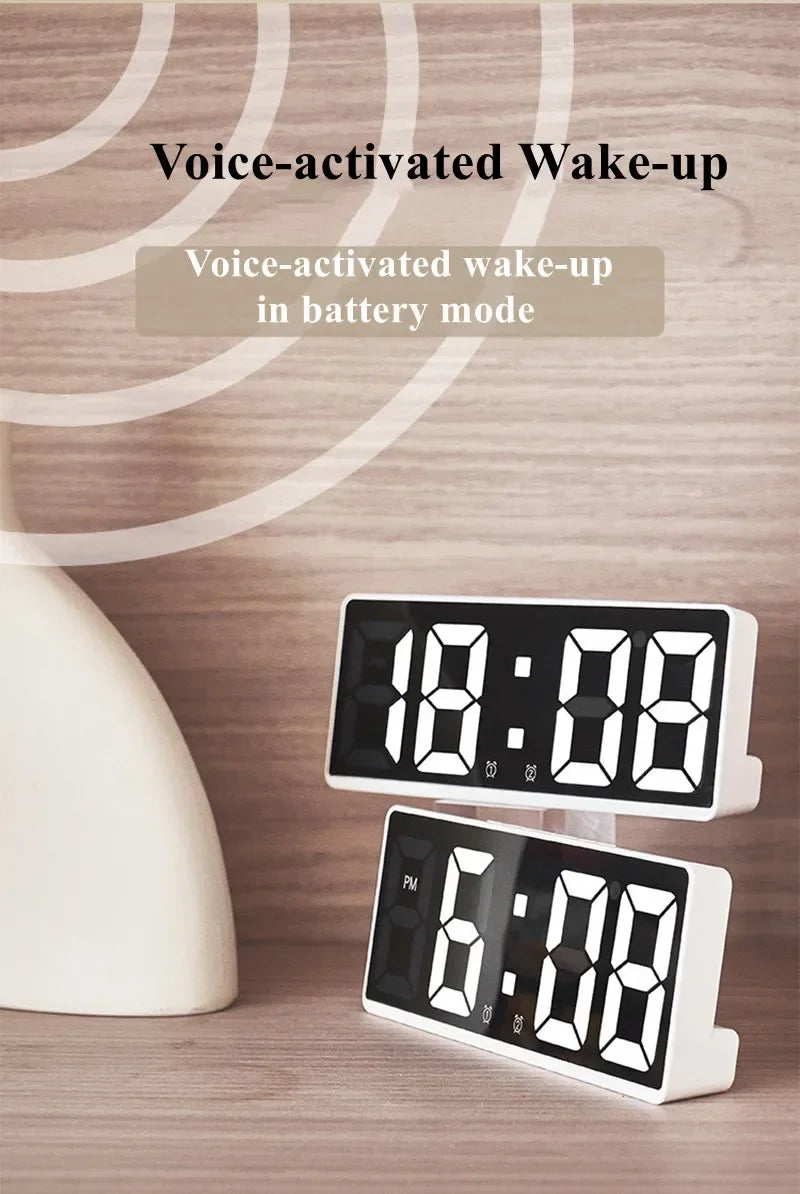 Electronics LED Alarm Clock Digital Children's Electronic Alarm Clock Bedside Table Desk Decorating Tabletop Desktop Clocks Home
