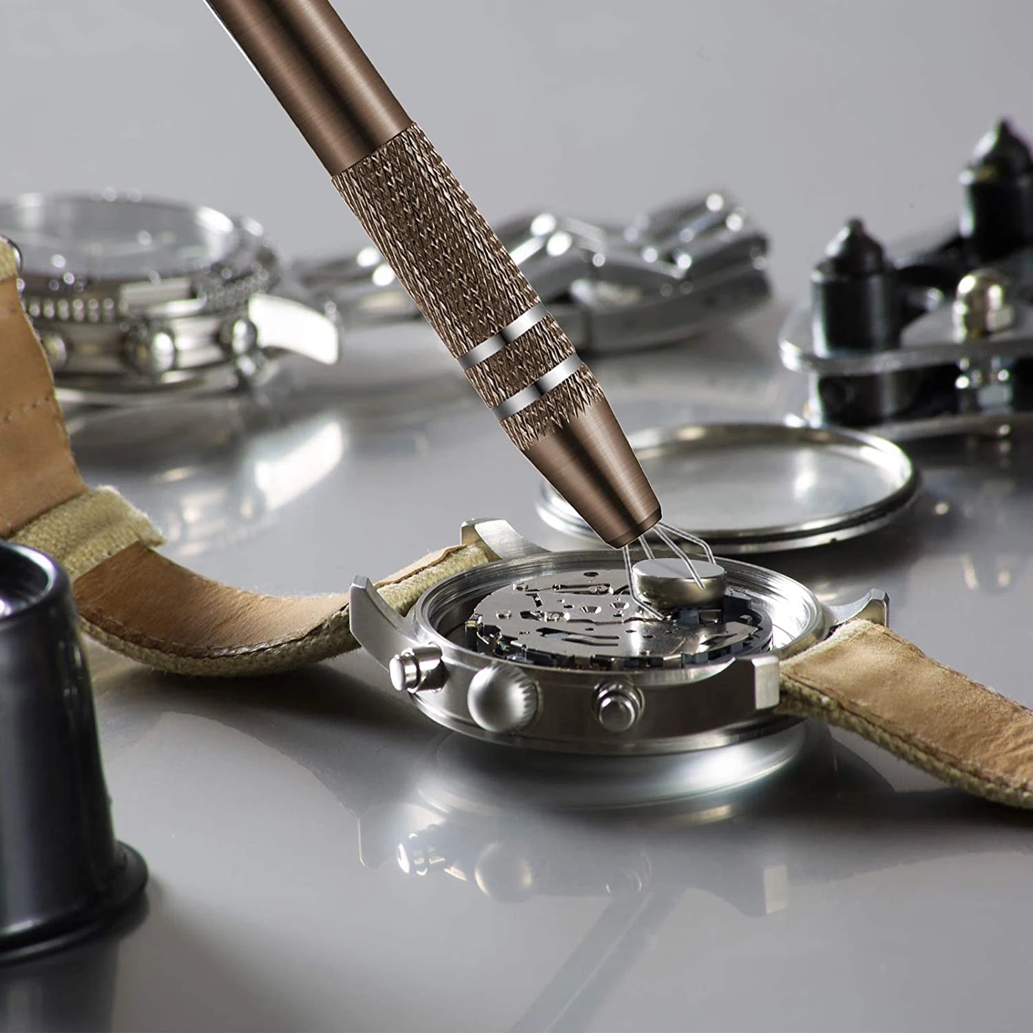 IC Chip Extractor Electronic Component Parts Suction Pen With Bend Tweezers Catcher Pick Up Tool Metal Grabber Repair Hand Tools