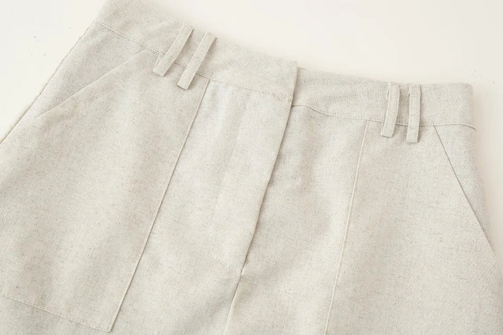 2025 New Set Women's Asymmetric Buckle Vest Short Skirt Set Round Neck Sleeveless Top A-line Skirt Summer New Casual Chic Set