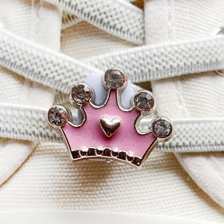 1 PCS Girls Pink Shoelace Charm Buckle Shoe Laces Charms for Sneakers Shoes Decorations Fashion DIY Shoelaces Accessories New