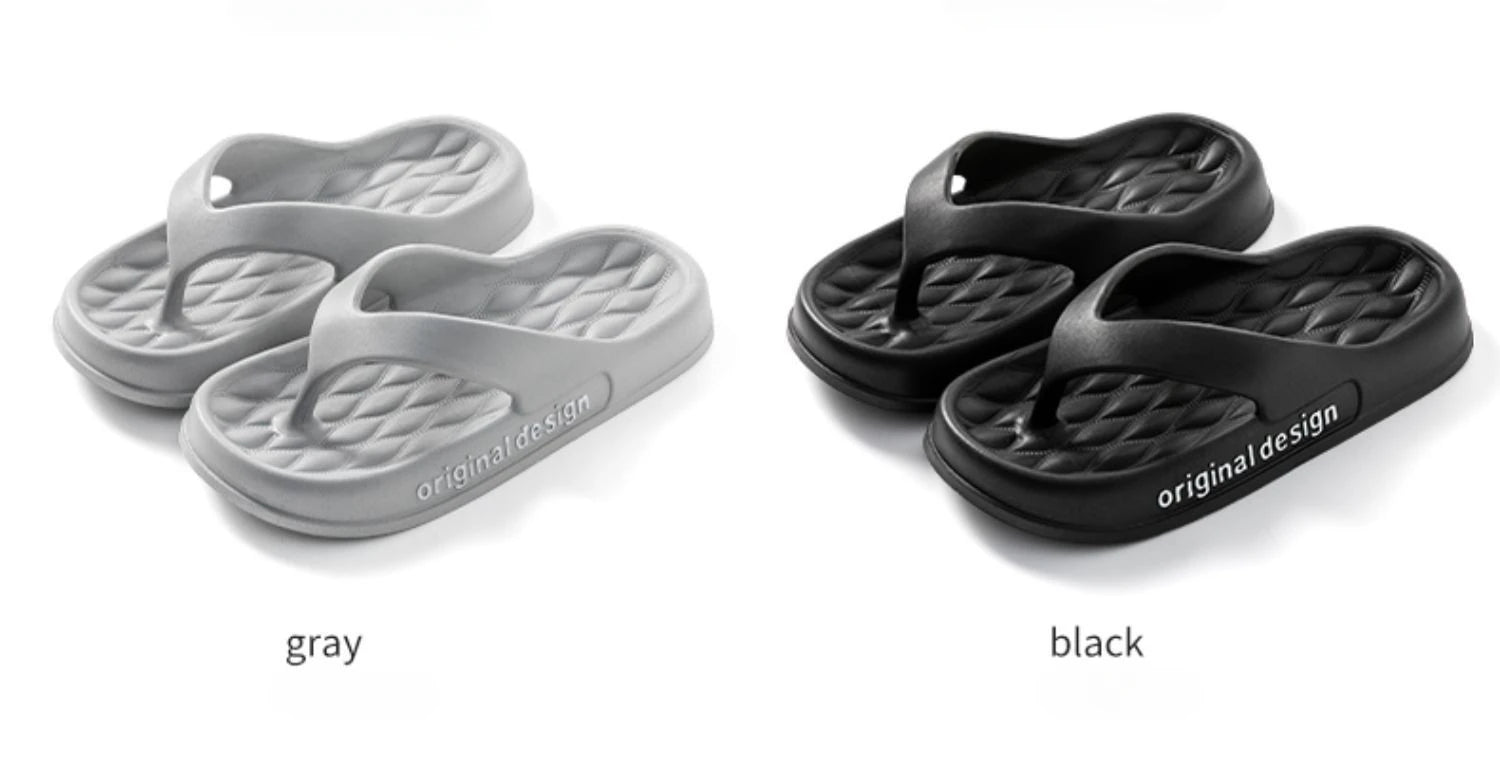 Supersoft Thick Sole EVA Unisex Flip Flops Home Non-slip Light Slides Outdoor Versatile Beach Flat Sandals for Couples Sandalias