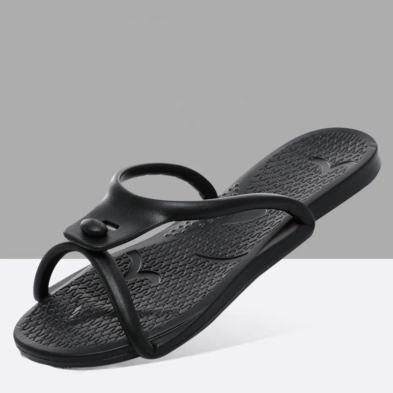 2024 Summer Women Folding Slippers Adults Portable Trip Travel Sandals Couples Indoor Soft Slides Men Beach Non-slip EVA Shoes