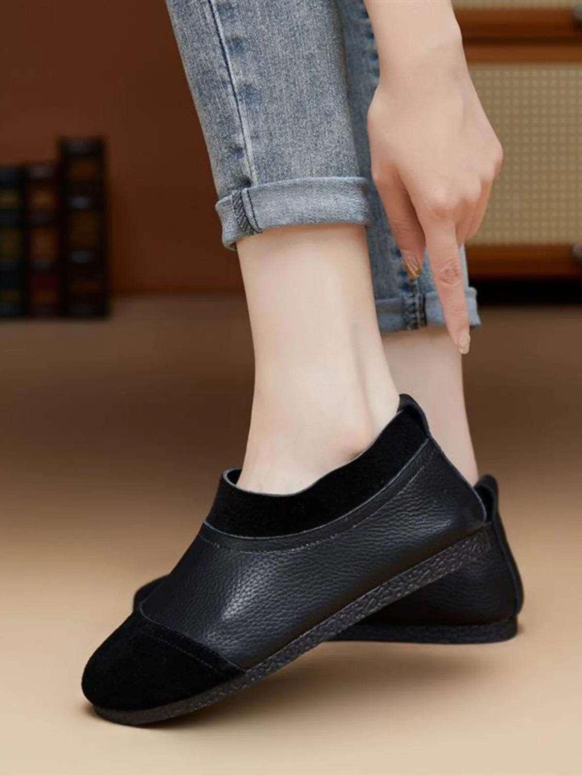 Careaymade-Genuine leather big size women's shoes,pure handmade Winter plush soft thick warm cotton boots women antiskid shoes