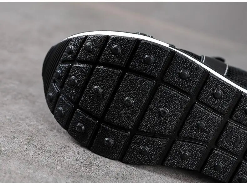 10cm Air Mesh Genuine Leather Platform 2025 Wedge Flats Sneakers Hook Summer Women Comfy Fashion Chunky Sneaker Sandals Shoes