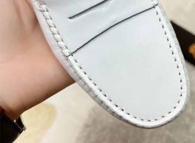 120 Genuine Leather Woman Shoes Square Toes Shallow Slip-on Loafers Shoes For Woman Real Leather Daily Shoes Plus Size 34-42