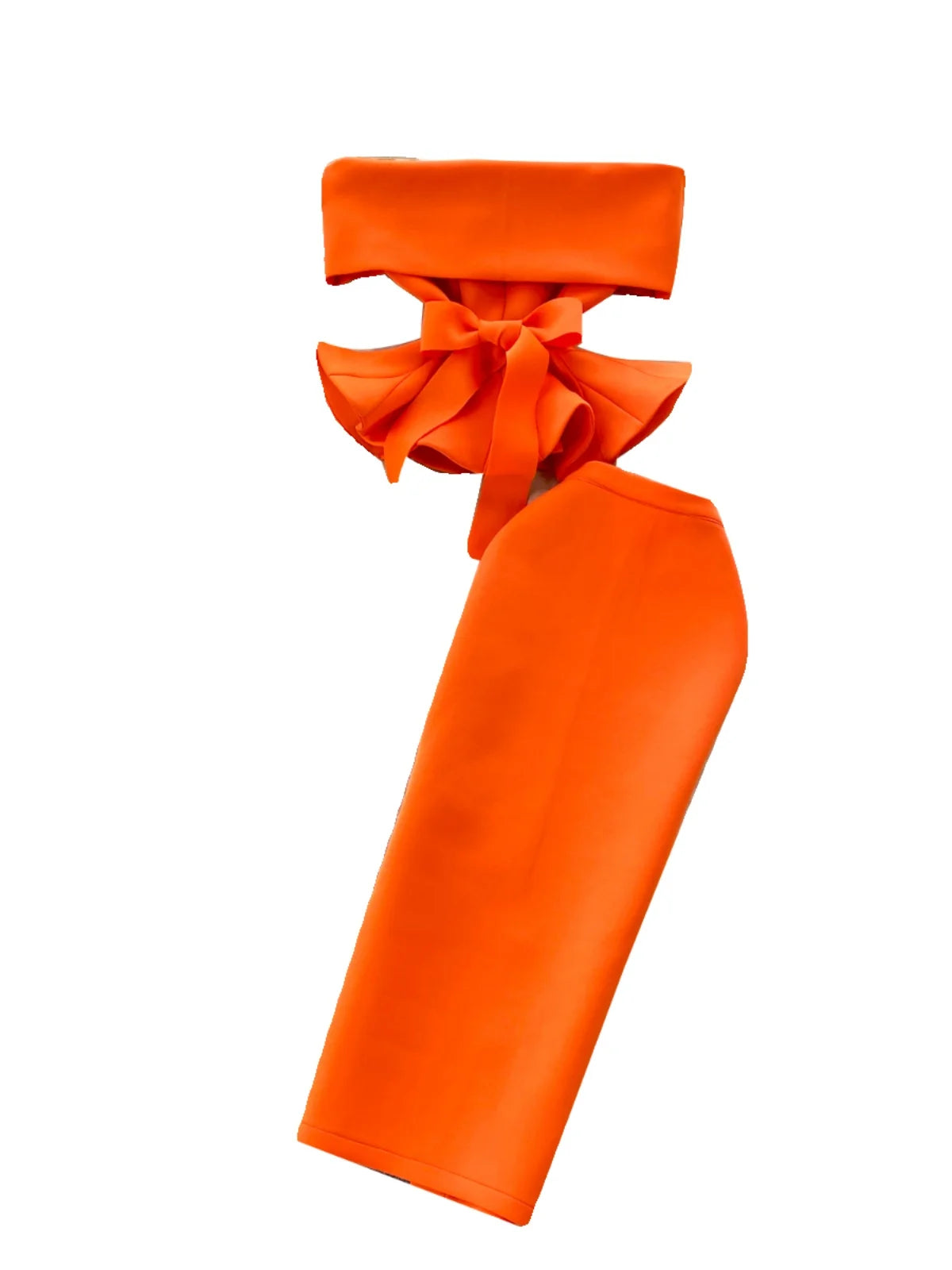 Sexy One-oulder Banded Waist Gown Set with Pleated Skirt Two-Piece Ensemble Courtly Sle Versatile Top f-length A-Line ...