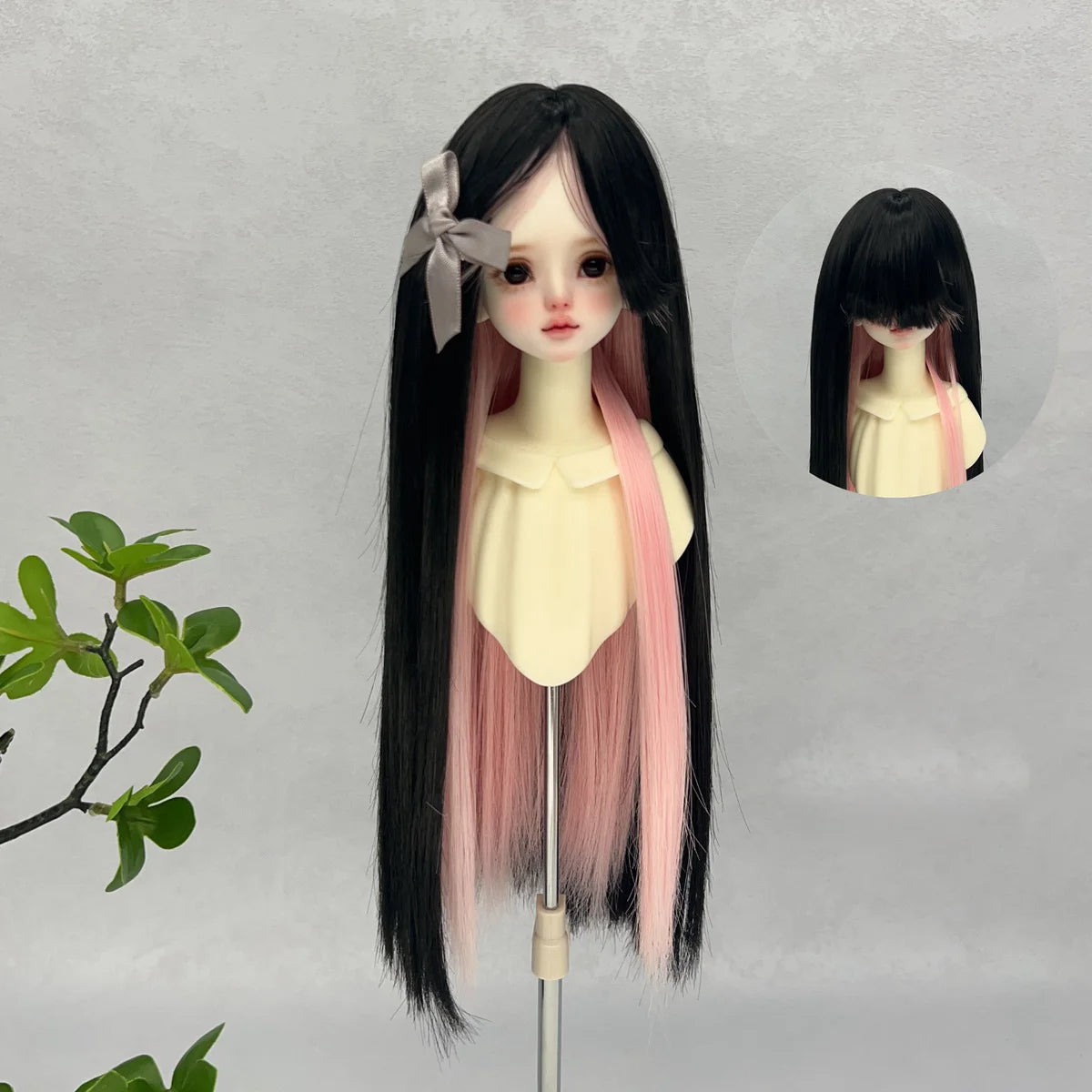 1/3 1/6 BJD/SD Doll Wig With Bangs Long Straight Wig Synthetic Wig For Girls Diy Bjd Wig Accessories