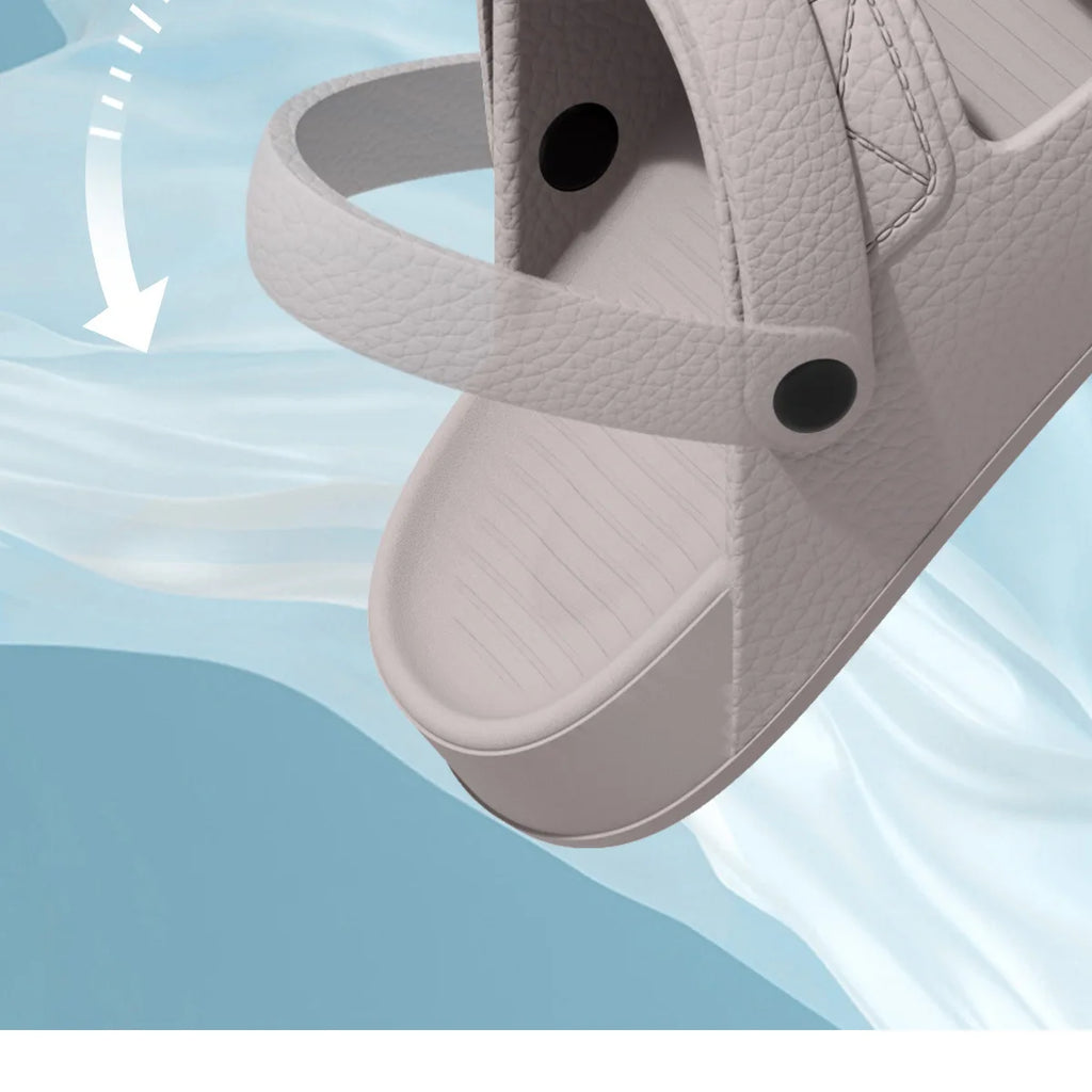 Shevalues New Sandals For Men Non-slip Outdoor Beach Shoes Soft Sole Comfortable Slides EVA Lightweight Men's Bathroom Slippers