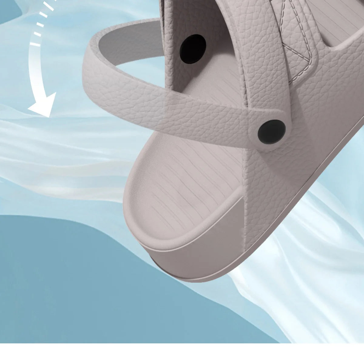 Shevalues New Sandals For Men Non-slip Outdoor Beach Shoes Soft Sole Comfortable Slides EVA Lightweight Men's Bathroom Slippers