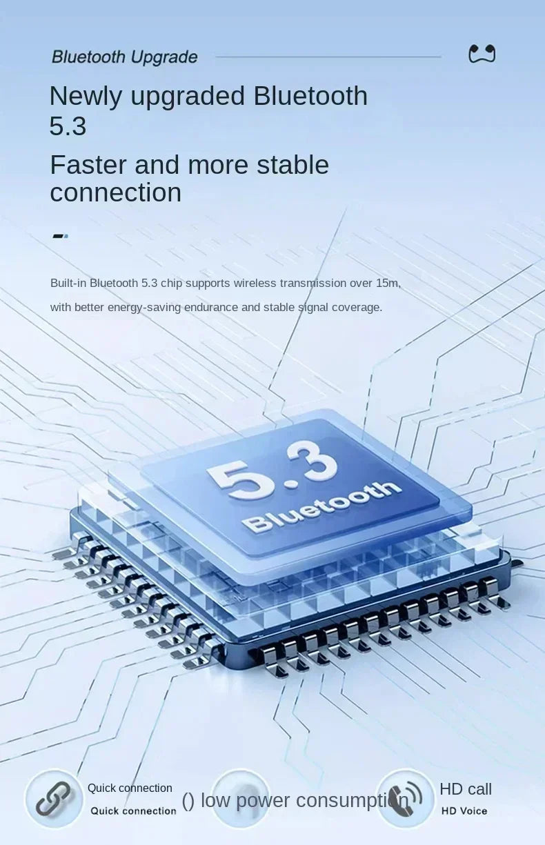 new AIR 1 Bone Conduction Wireless Bluetooth 5.3 Headphones Waterproof Headset Stereo Sports Earphones Earbuds With Mic