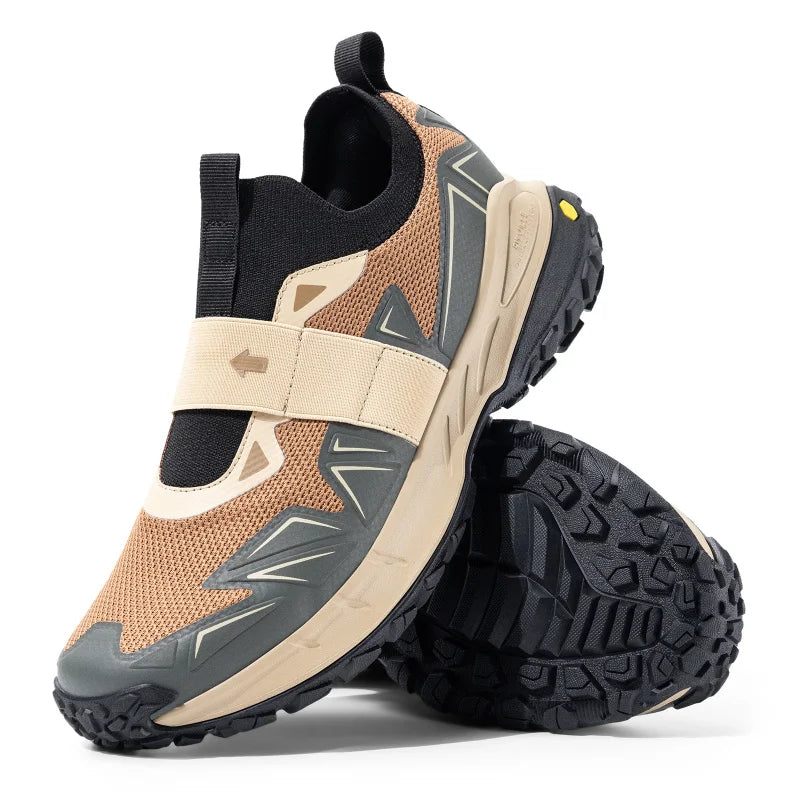 FitVille Men'S Widened Hiking Walking Shoes Slip-On Comfortable Orthopedic With Arch Support Non-Slip Sports Shoes For Travel