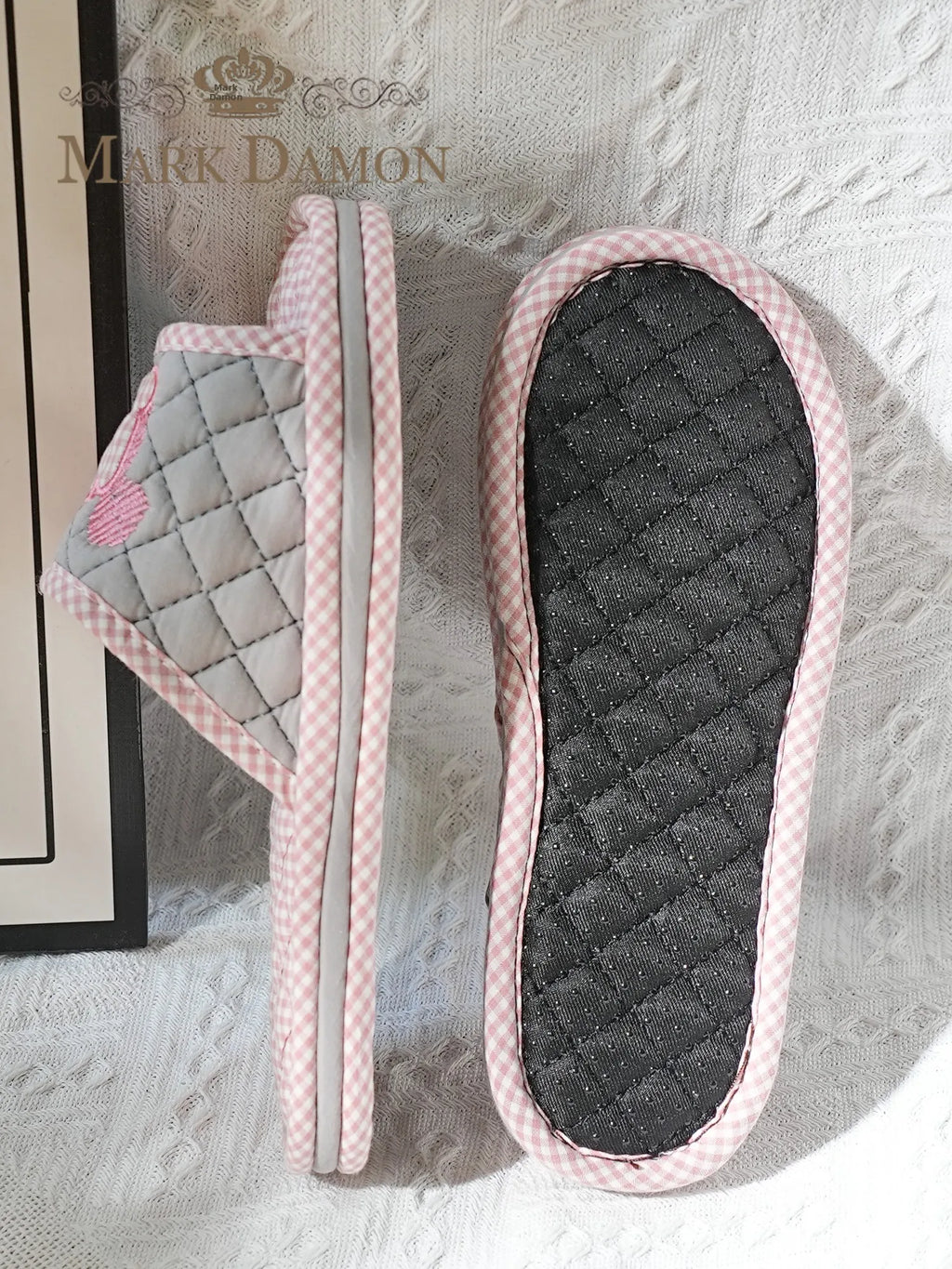 New Pure Cotton Thiened Tee-Layer Simple ex Soft Bot Noise Reduction Indoor Home Floor Slippers Couple Home oes