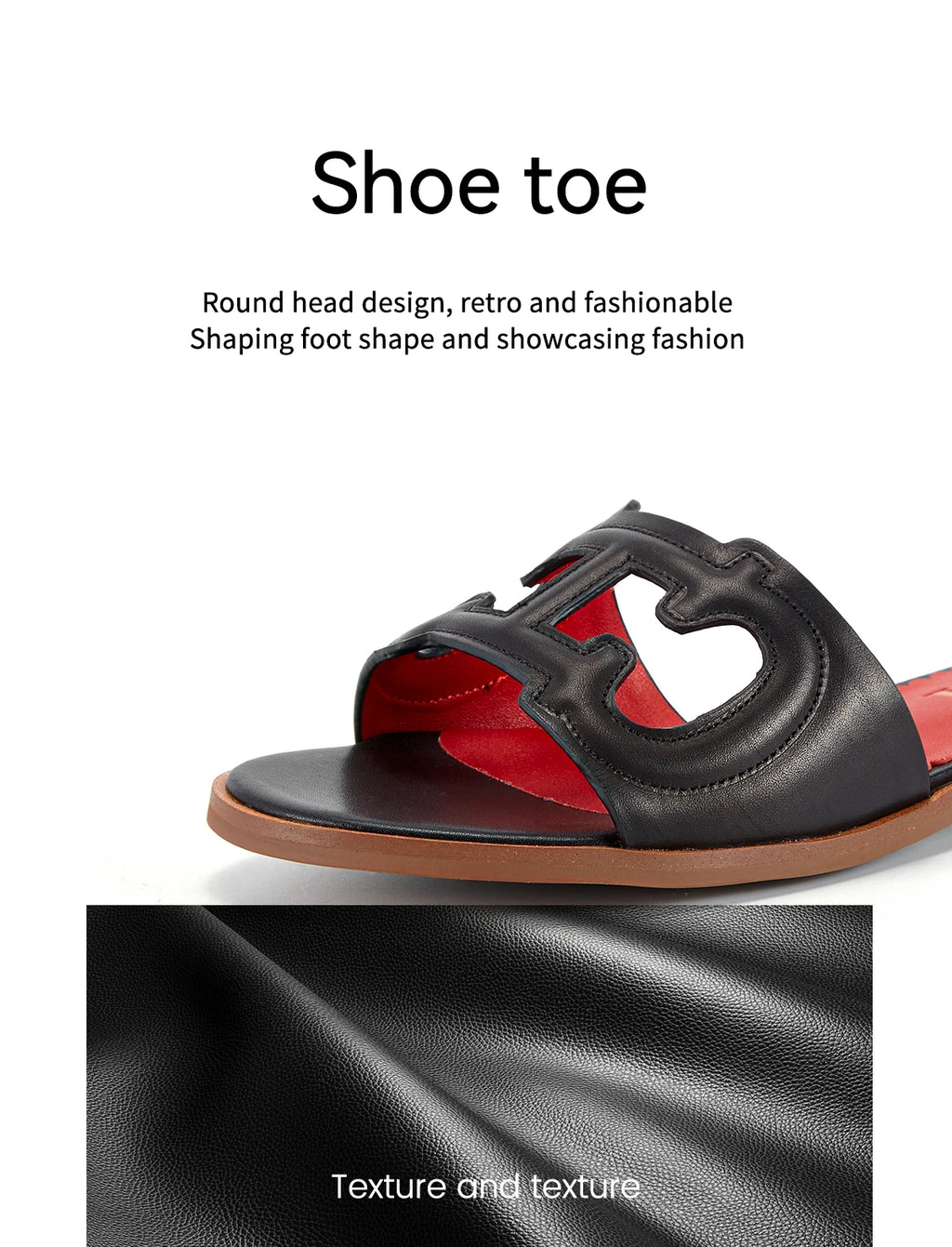 NEW Slippers Women's Shoes Leather Casual Shoes Flat Luxury Brand Shoes Essence Model