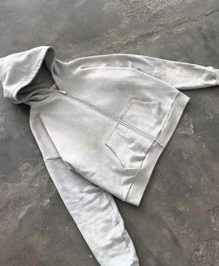 American retro American style new fashionable street style personalized hooded jacket casual suit sweatshirt street wear