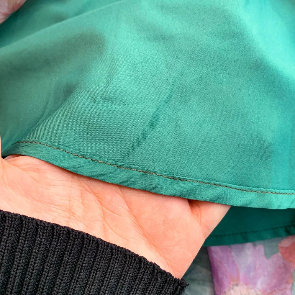 Ele Lace Splice Waist Cinching Long Dr Korean Sle Print Blouse Svel Midi Skirt High Waist A-Line Silhouette