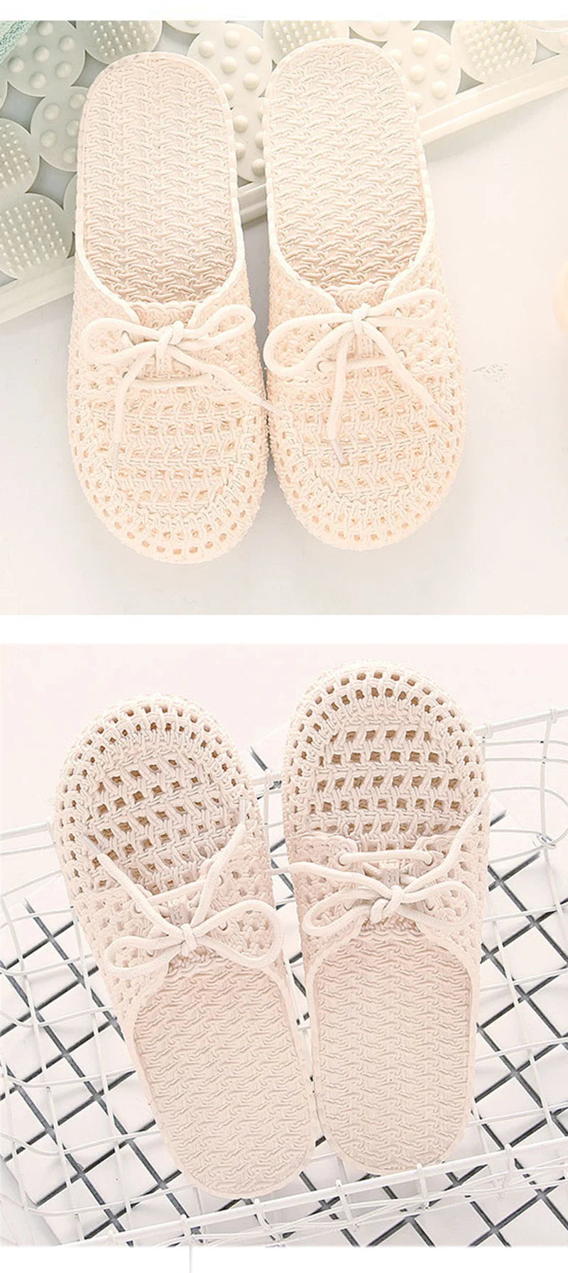 Summer Ladies Baotou Slippers with Hollow Fashion Soft Bottom Hole Shoes Women Wear Beach Sandals and Slippers