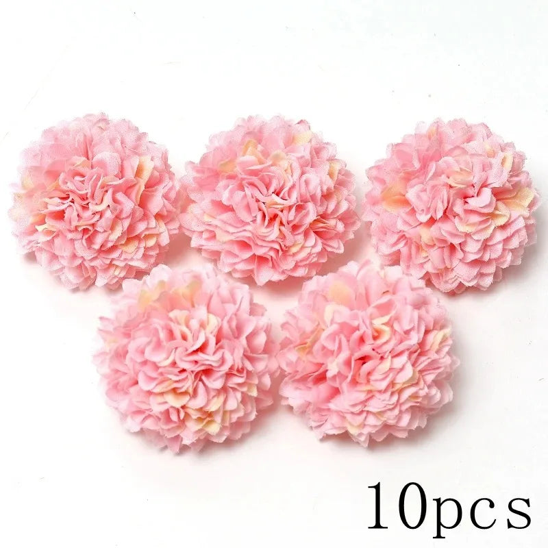 Pink Artificial Flowers Head For Wedding Home Room Decor DIY Fake Flowers For Decoration Birthday Party Craft Wreath Decoration