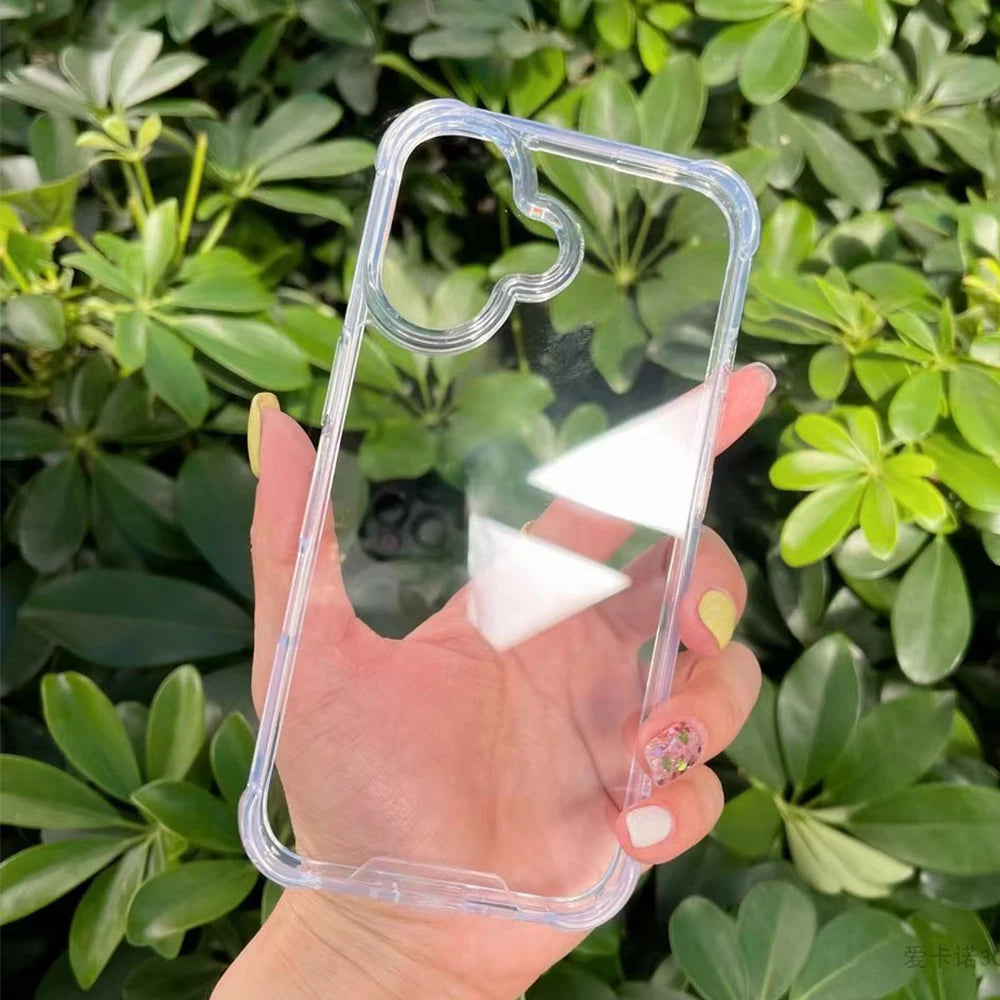 Transparent thicken corner shockproof phone case for iPhone 16 15 14 13 12 11 Pro Max full cover protection armor hard cover