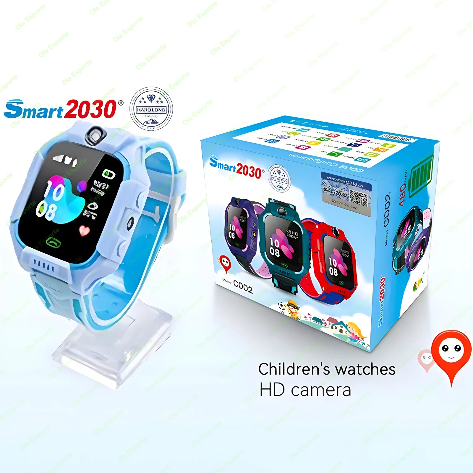2025 Kids Smart Watch 4G Sim Card Call Camera GPS Location SOS Antil-lost IP67 Waterproof Smart Watch For Ios Android Kid Gifts