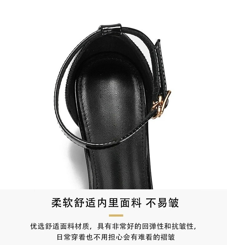 Fashion Leopard Print Vulcanized Women Sandals High Heels Non-Slip Platform Shoes Lightweight Summer Style