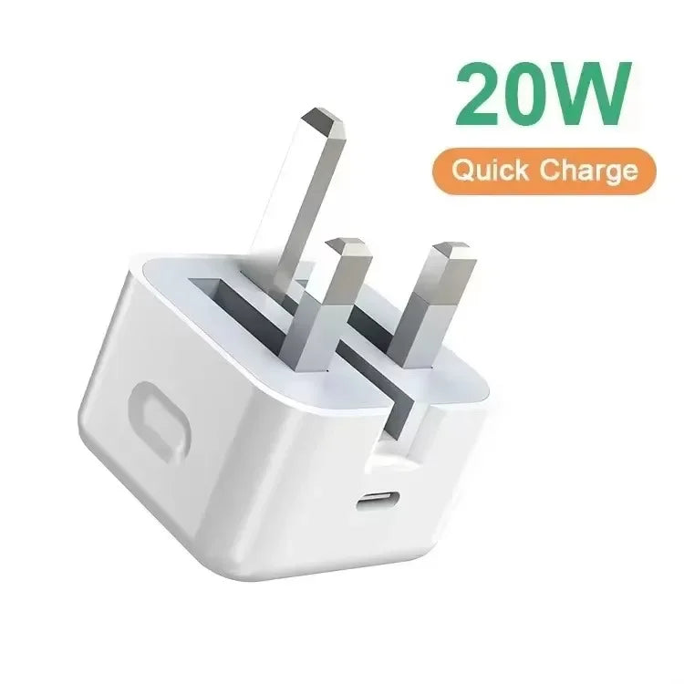 Super Fast Quick Charging 20W 35W UK GB AC Home Travel USB C Charger For IPhone 13 14 15 16 Samsung s24 S23 ultra Xiaomi