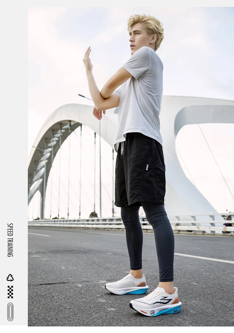 Men's Sports Shoes Cushioning Non-Slip Flat Wear Resistant Sneakers Mesh Breathable Platform Soft Running Shoes for Man