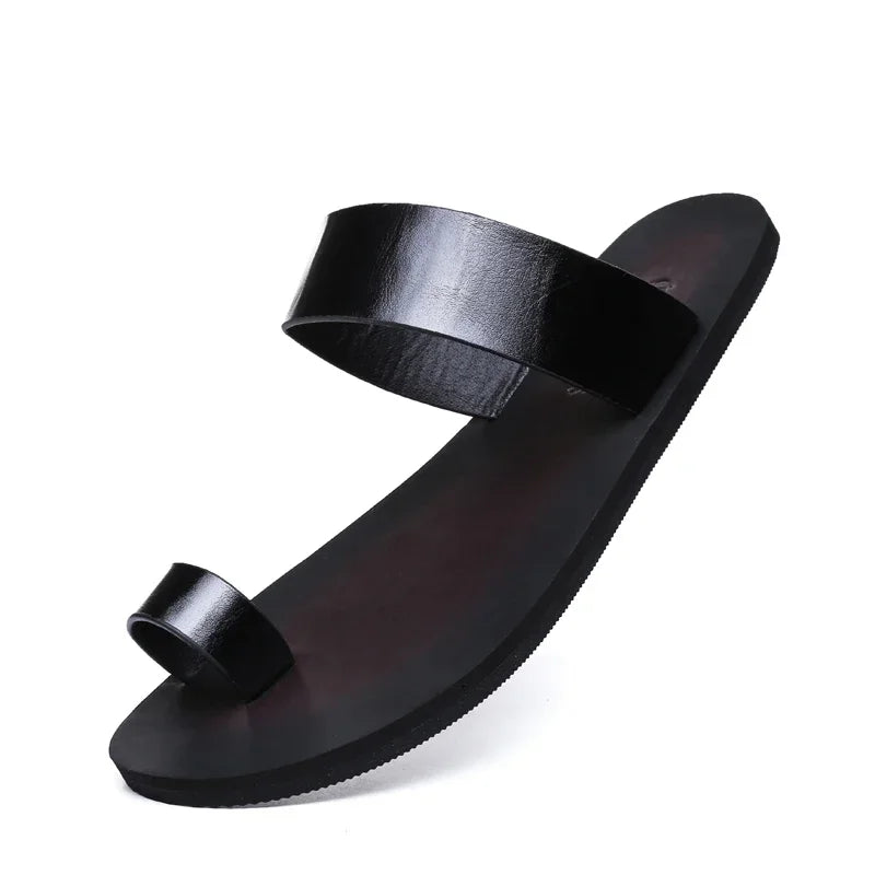 Brand Mens Casual Sandals Luxury Brand Breathable Designer Shoes Comfortable Solid Summer Slippers Mocassin Hombre Loafer