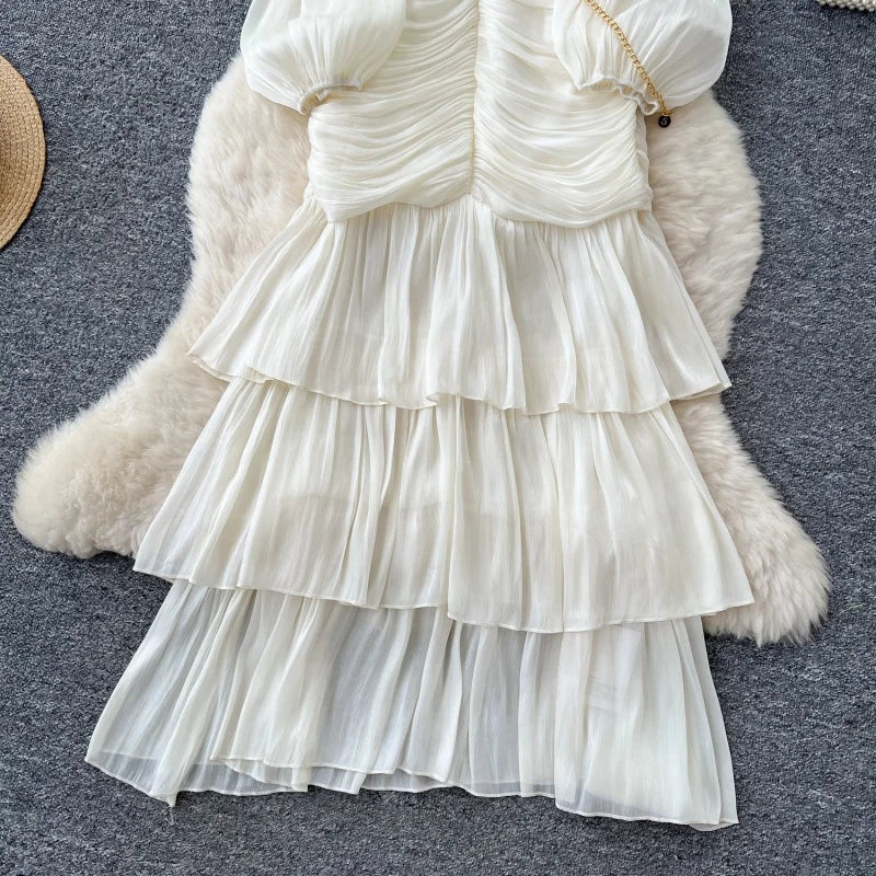 Elegant Lace Splice Mermaid Dress Autumn Clothes Women Lantern Sleeve Bodycon Maxi Long Dresses Evening Party Club Dress Vestido