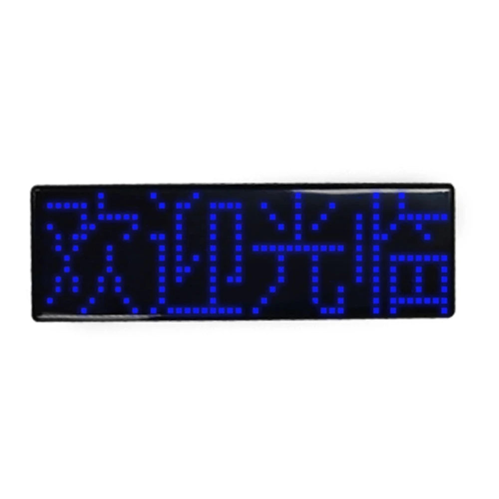 Bluetooth Led Name Badge Diy Programmable Scrolling Message Board Mini Lcd Display Pattern Display for Party Meeting