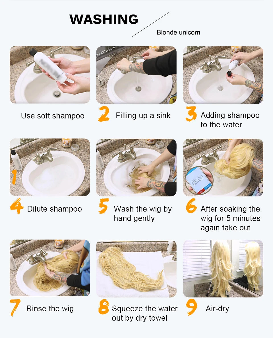 HD 13x6 Lace Frontal Wigs Ombre Brown Synthetic  Hair Long Straight Wigs Daily Use Party Wig for White Women Heat Resistant