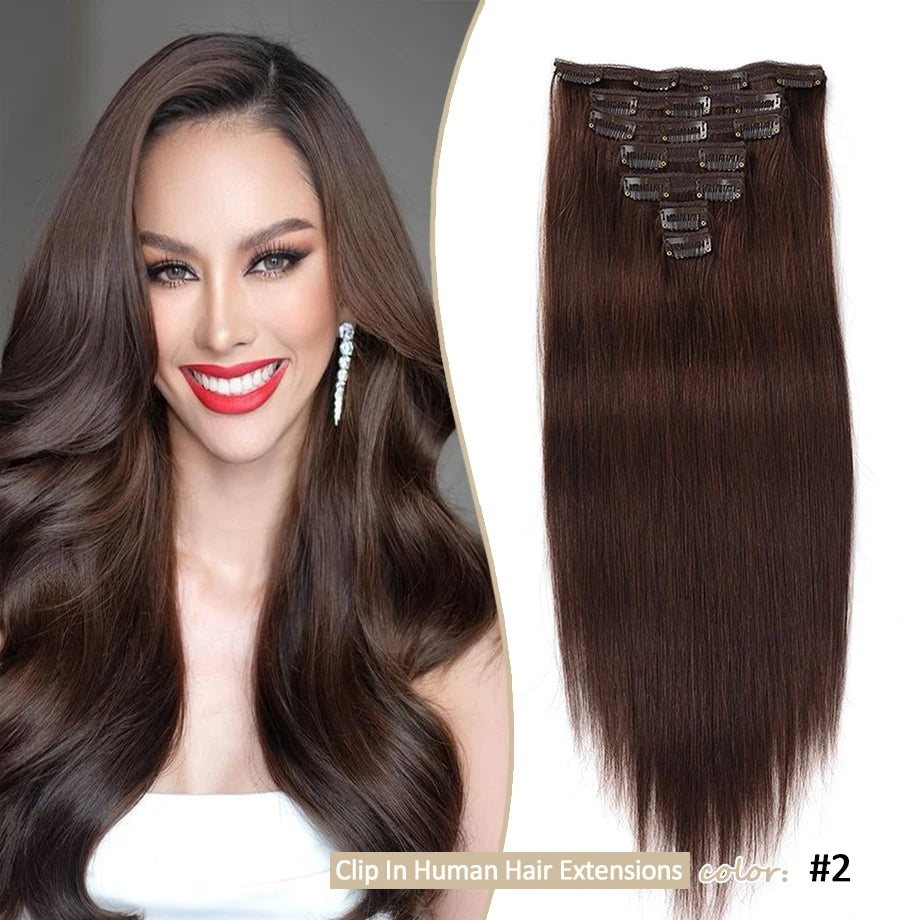 Burgundy Clip In Hair Extensions Real Human Hair 70g 7pcs Wine Red Human Hair Lace Doublet Weft Remy Hair Cosplay Extensions
