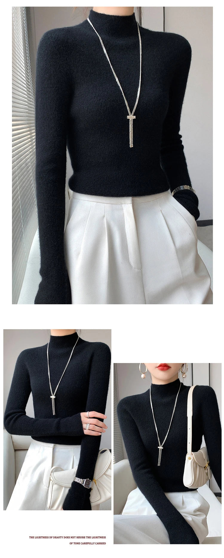 Female Slim Fit Women Sweater 2025 Autumn Winter Turtleneck Thickening Warm Soft Pullovers Ladies Solid Versatile Knitted Tops