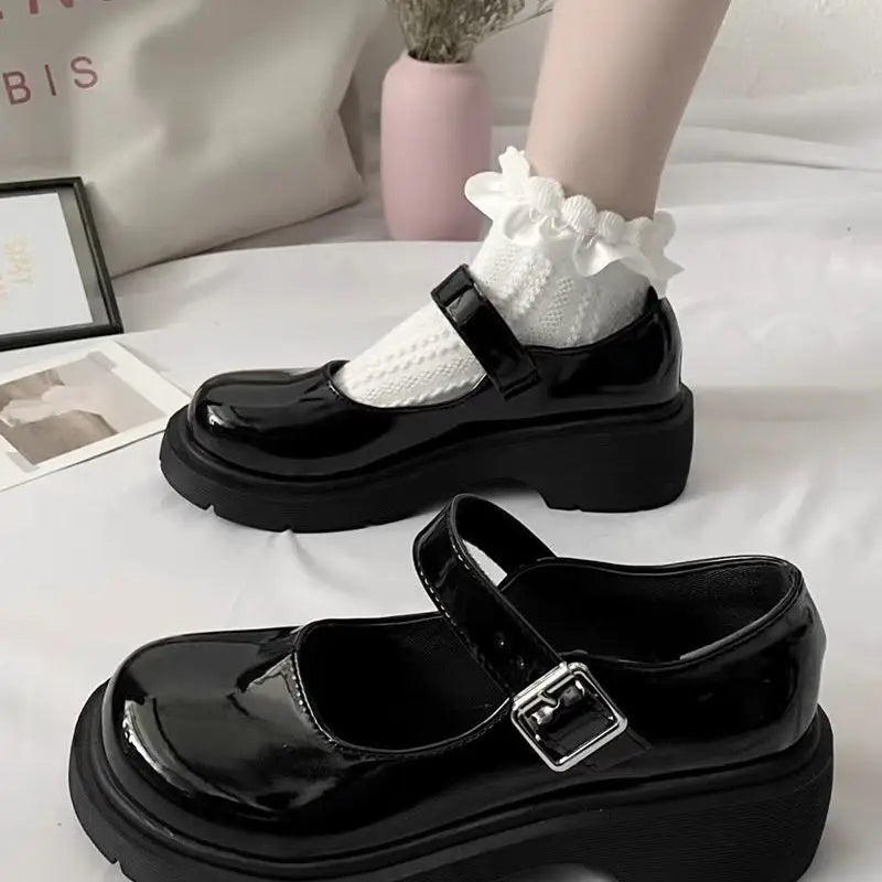 2024 Summer New Women's Shoes Japanese Style JK Flats Cute Student Mary Round Head Flat Shoes With Skirt For Girls