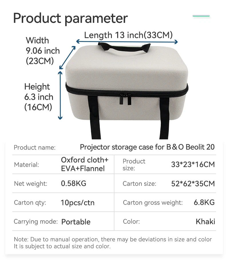 Hard shell Storage Bag for B&O Beolit 20 Speaker Travel  Dust-proof Outdoor Carrying Case for B&O Speaker Audio Accessories