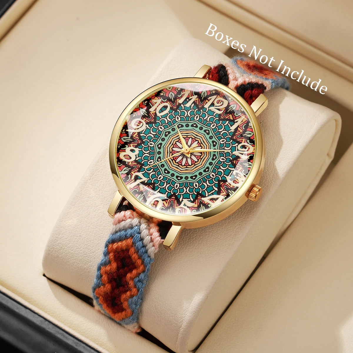 1/6/7PCS Fashion Women Watches Vintage Woven Strap Ladies Quartz Wristwatches Reloj Mujer（Without Box）