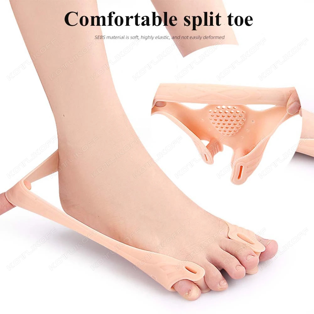 1 Pair Silicone Toe Separator Hallux Valgus Bunion Corrector Hammer Toe Straightener Foot Pain Relief Orthopedic Pedicure Tools