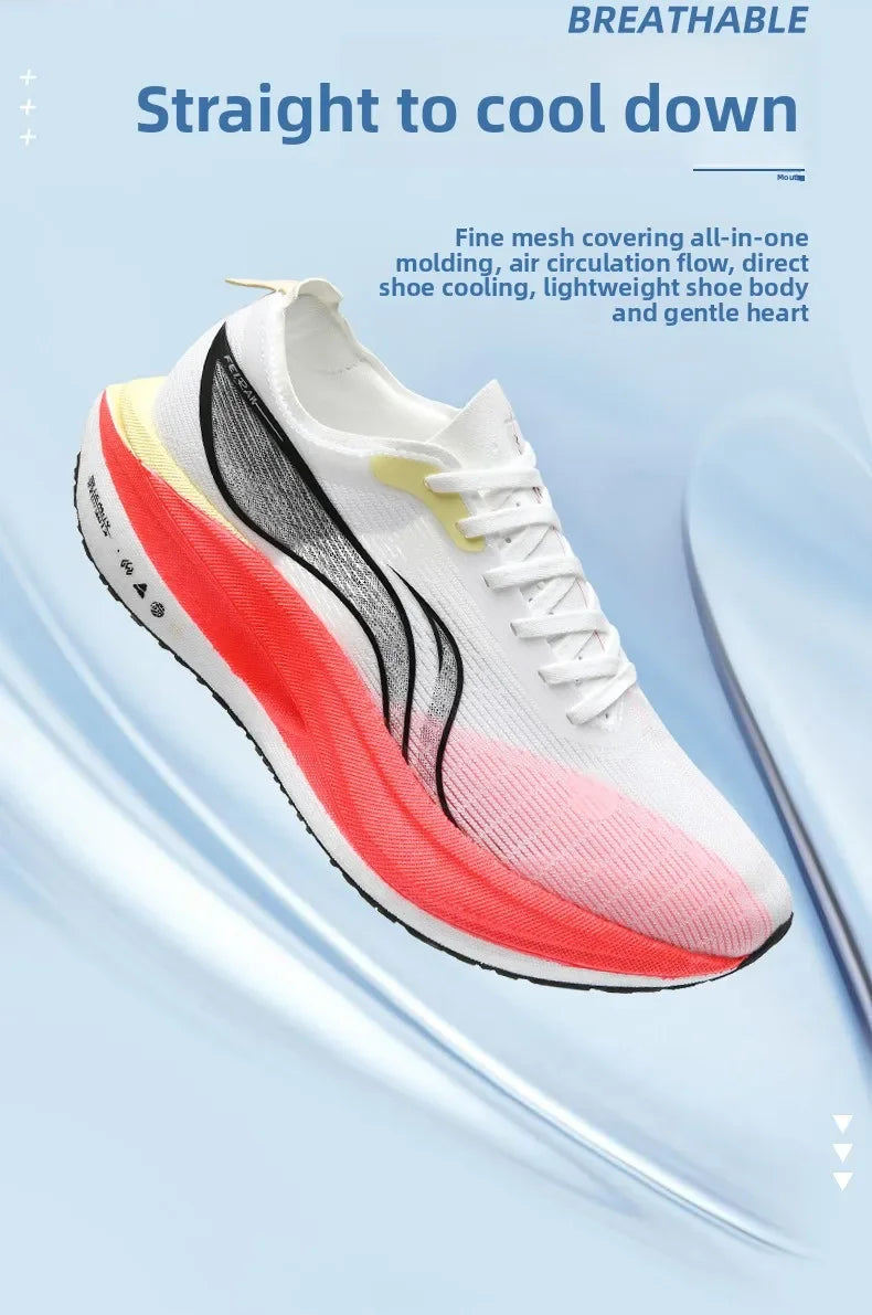 Men's Shoes Fashion Running Shoes Casual Breathable Mesh Surface Carbon Plate Rubber Outsole Red Rabbit Limited Sports Shoes