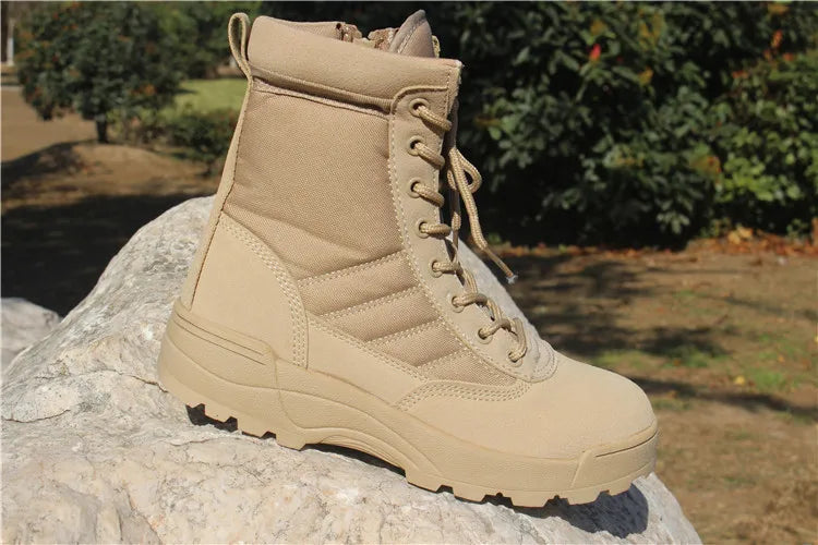 Wear resistant tactical boots for both men and women waterproof security shoes outdoor hiking boot high top desert boots for men