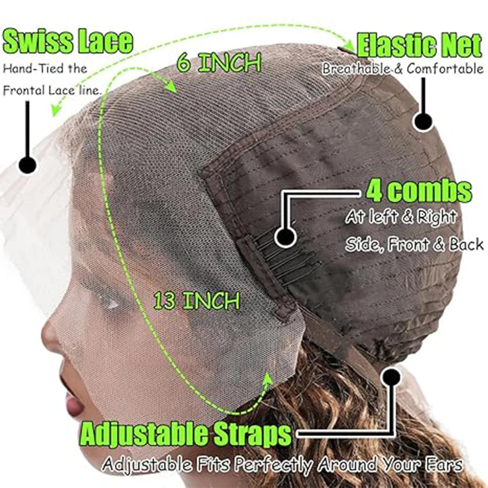 P4/27 Body Wave Wigs Human Hair 36 Inch Highlight 200 Density HD Transparent Frontal Lace Wigs Human Hair For Black Women