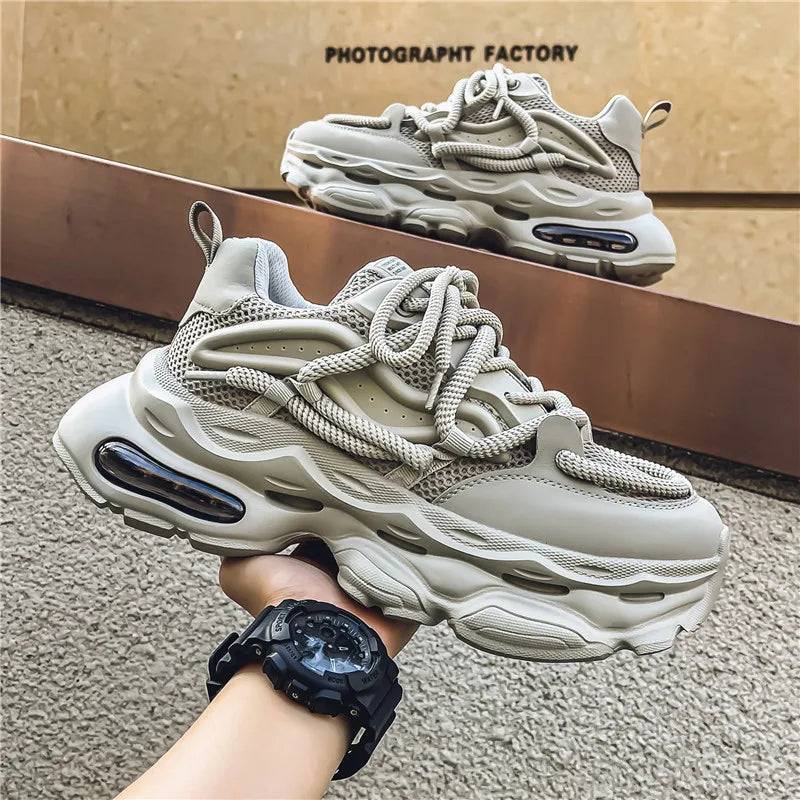 2024 New Men Shoes Autumn Winter Comfortable Men's Platform Sneakers Fashion Casual Shoes Sports Trainers Tenis Size44 ﻿