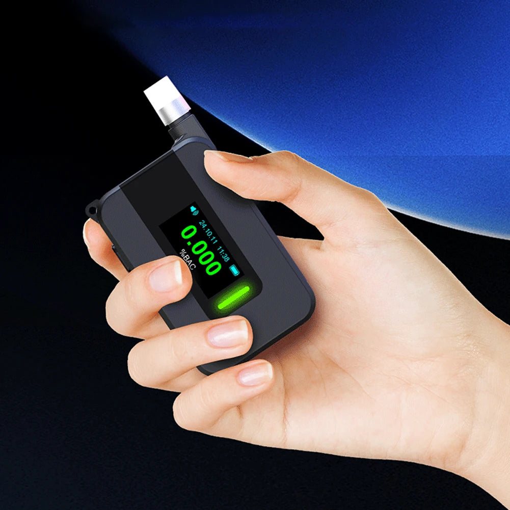 Electrochemical Alcohol Tester High Precision Non-Contacting Electronic Breathalyzer Portable Alcohol Meter for Professional Use