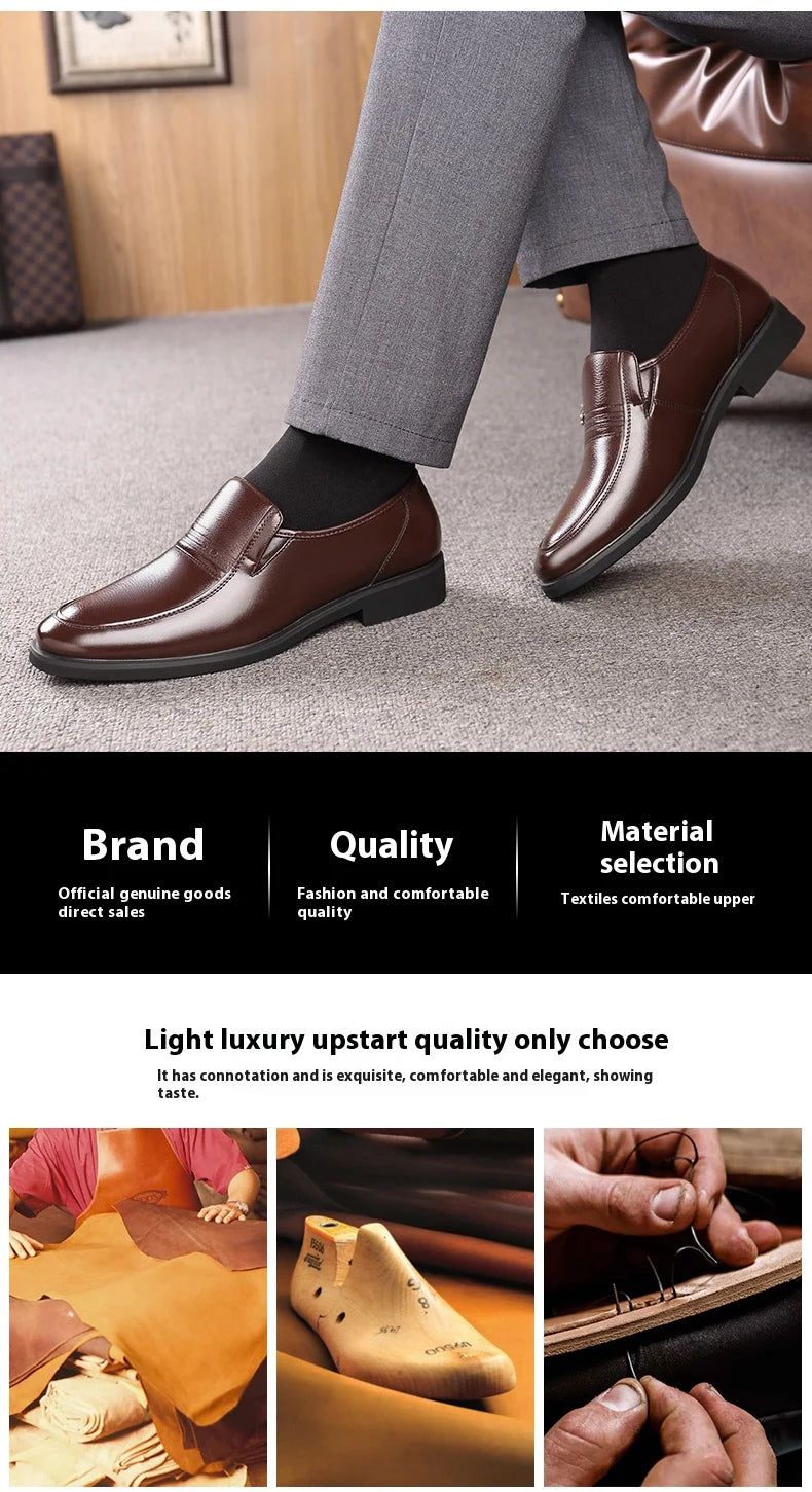 Mens 6CM Height Increase Dress Shoes Fashion Pointed Toe Business Casual Elevator Shoes Leather Oxfords Shoes Zapatos De Hombre