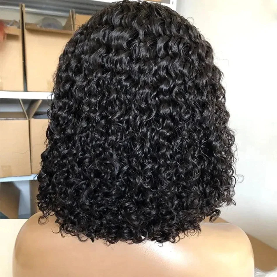 Pixie Cut Short Curly Bob Deep Water Wave Wigs 100% Human Hair 13x4 Transparent Lace Frontal Wig Lace Front Wigs Top Quality