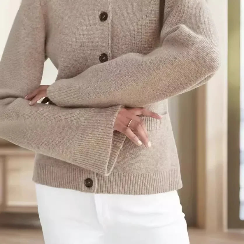 2025 Autumn Knit Women Sweater Coat Black Flare Sleeve Elegant Jacket Sweaters Female Fashion Casual Spring Warm Sweater Clothes