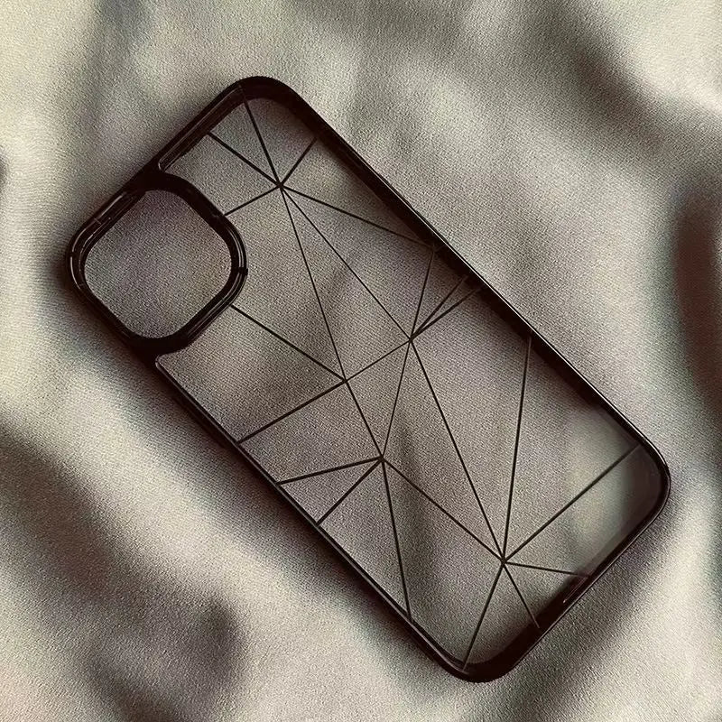 Creative Lrregular Lines Phone Case For Xiaomi Redmi Note 12 11 13 Pro Plus 5G Redmi 14C 13C 12C 4G Poco X6 X5 Pro Clear Cover