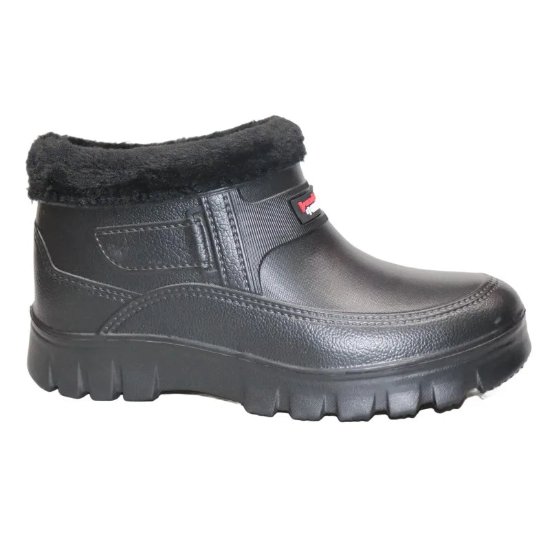 Men's Winter Snow Boots Waterproof Warm Fce Work oes Kitchen Hygiene Cotton Single oes for Laundry